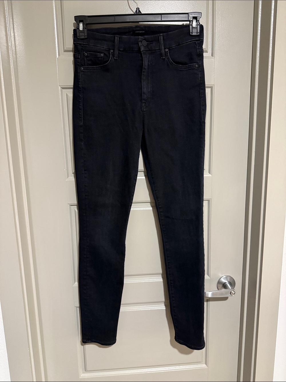 Mother ‘High Waisted Looker’ Black Super Soft Skinny Jeans - Size 28